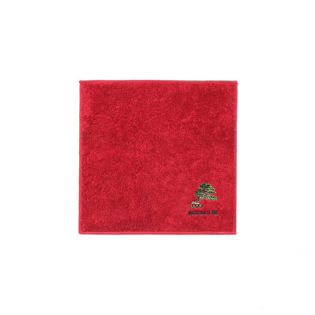 Bonsai Embroidery Handkerchief　- RED -